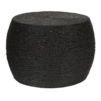 Marhill Round Handwoven Corn Rope Barrel Coffee Table