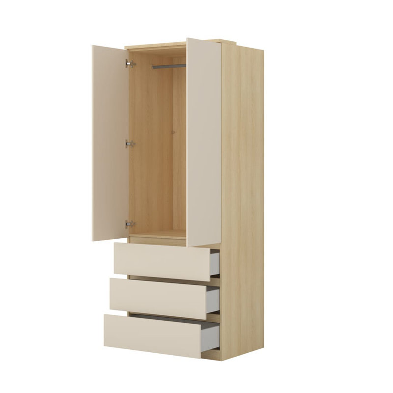 Manufactured Wood Wardrobe, Beige