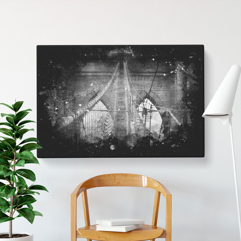 Brooklyn Bridge in New York Vol.1 - Wrapped Canvas, 50cm H x 76cm W x 3cm D
