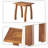 Wood End Table with Slatted Top and Curved Legs-493414480