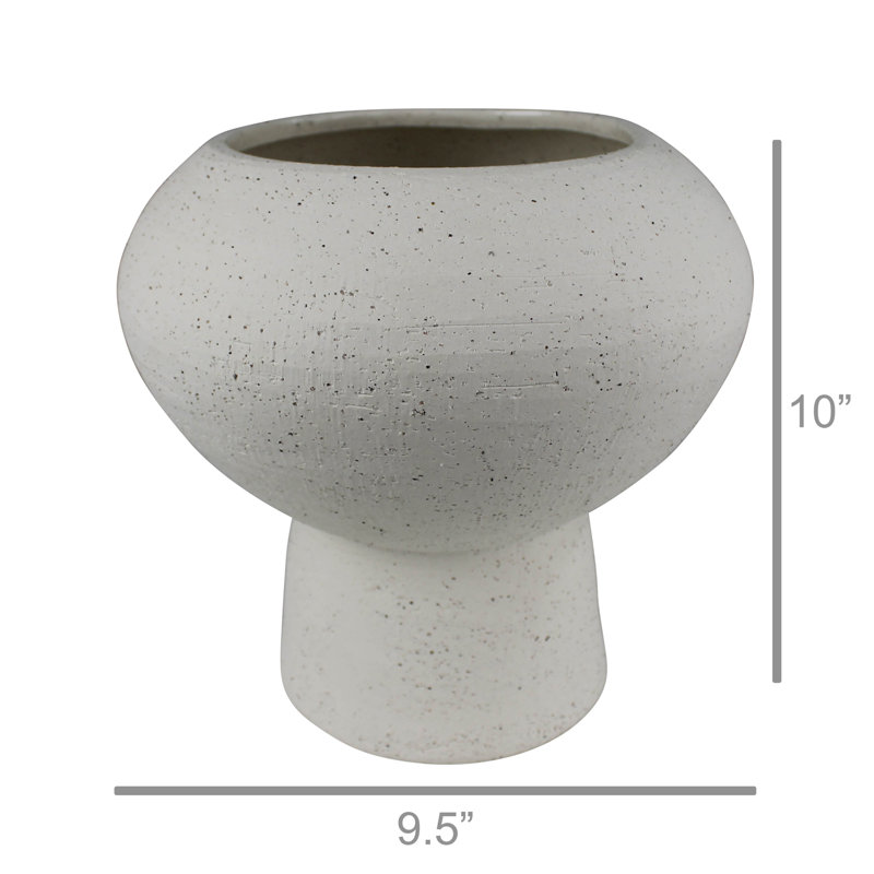 Vase Cruz - Lrg, blanc, H 10 po x l 9,5 po x P 9,5 po
