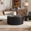 Table basse à plateau relevable avec rangement Ansel, table basse ronde en bois massif-1223420033