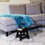Repose-pieds Downridge, escabeau en bois sculpté, mini table d'appoint-215370383