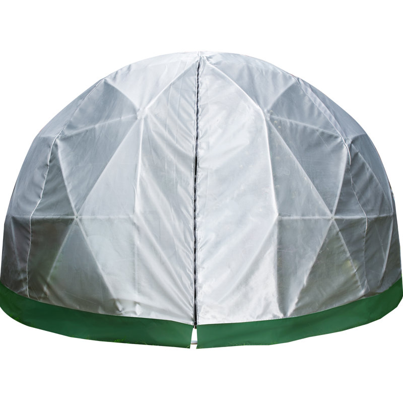Tente dôme de jardin en filet de polyester avec sac de transport et piquets Garden, 2, Gris/vert