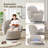 35" W Upholstered Armchair 360° Swivel Barrel Chair-1225659940