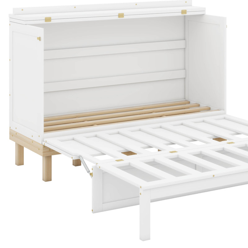 Queen Size Murphy Bed, White