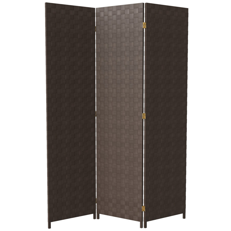 Paravent de jardin extérieur pliant, 3, H 71 po, Brun foncé