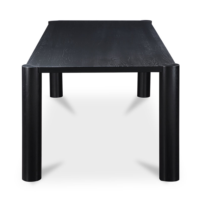 Solid Oak Dining Table, Black, 39" W x 96" L