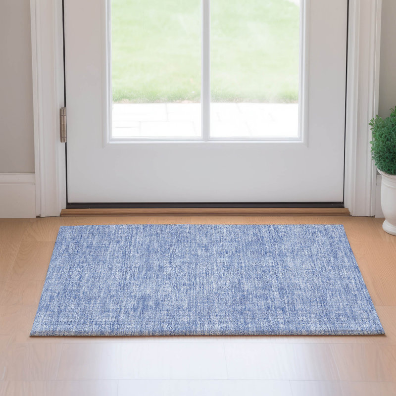 Premium Machine Washable Prisco Sky Rug, Rectangle 1'8" x 2'6"
