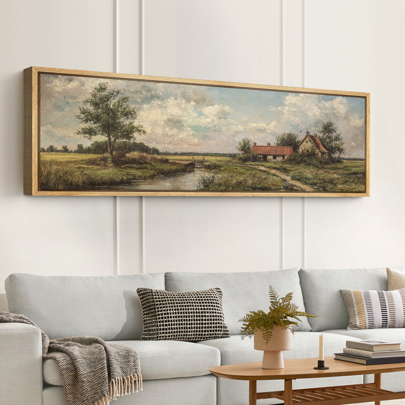 Impression sur toile encadrée Serene, H 20 po x l 60 po, Naturel