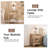 Rattan Nightstands Set Of 2, Boho Bedside Tables With Drawer And Open Shelf, Bedroom End Tables With Solid Wood Legs, Light Oak-162539483-162539480