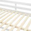 Lit superposé double au dessus d'un lit double avec échelle, blanc-177902735