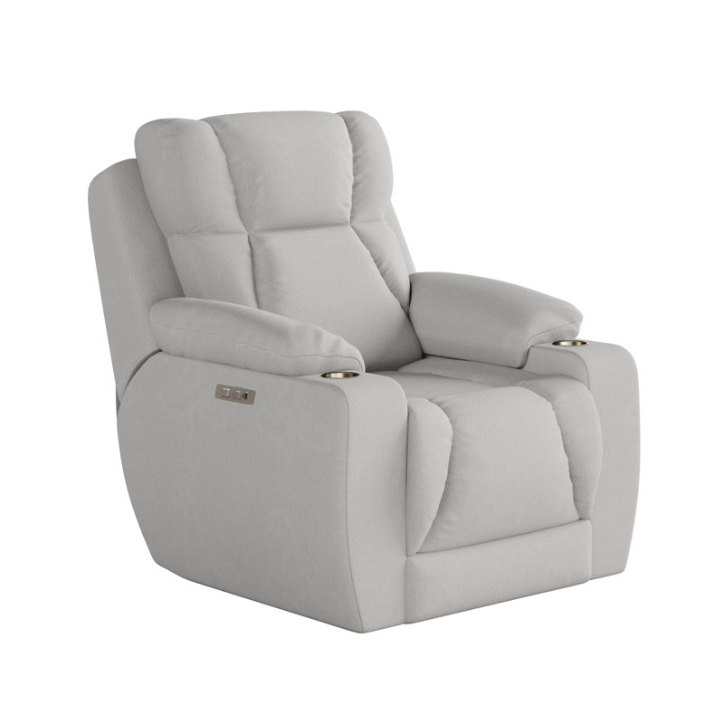 Fauteuil inclinable près du mur pour homme, Blanc, Tissu