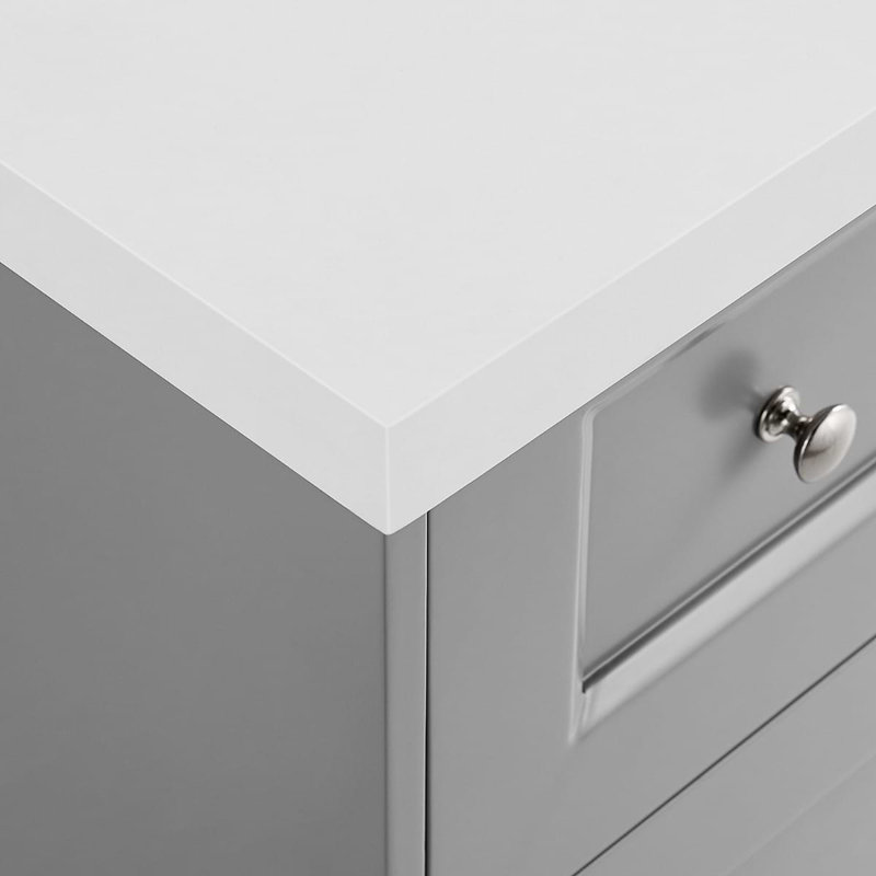 Nora 24" Freestanding Standard Single Bathroom Vanity with Top, Gray