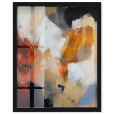 «Earth and Fire I Shadowbox Print Modern Abstracts» par Art Remedy