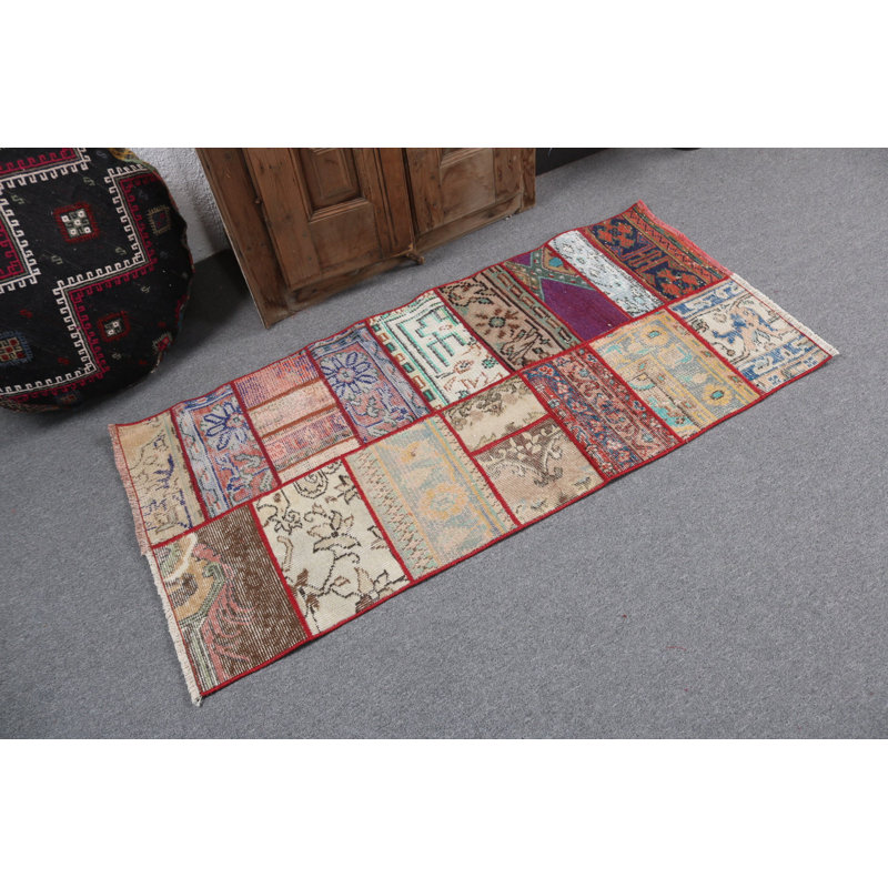 Tapis patchwork turc classique de style bohémien classique avec un design coloré unique pour la décoration intérieure