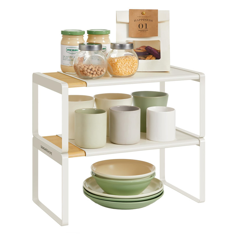 Stainless Steel Spice Rack, White
