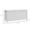 Coffre de rangement 39,4 po avec 2 charnières de sécurité, boîte en bois, blanc