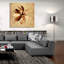  «Ochre fleur» par Svetlana Aleynikova, art mural en verre acrylique, 36 po x 36 po-33595478