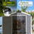 4 x 6 FT Outdoor Storage Shed, Resin Garden Tool Shed with Lockable Double Doors, Built-In Floor & Weather-Resistant Sloped Roof for Backyard Storage, Pool Supply-121909652-128501934