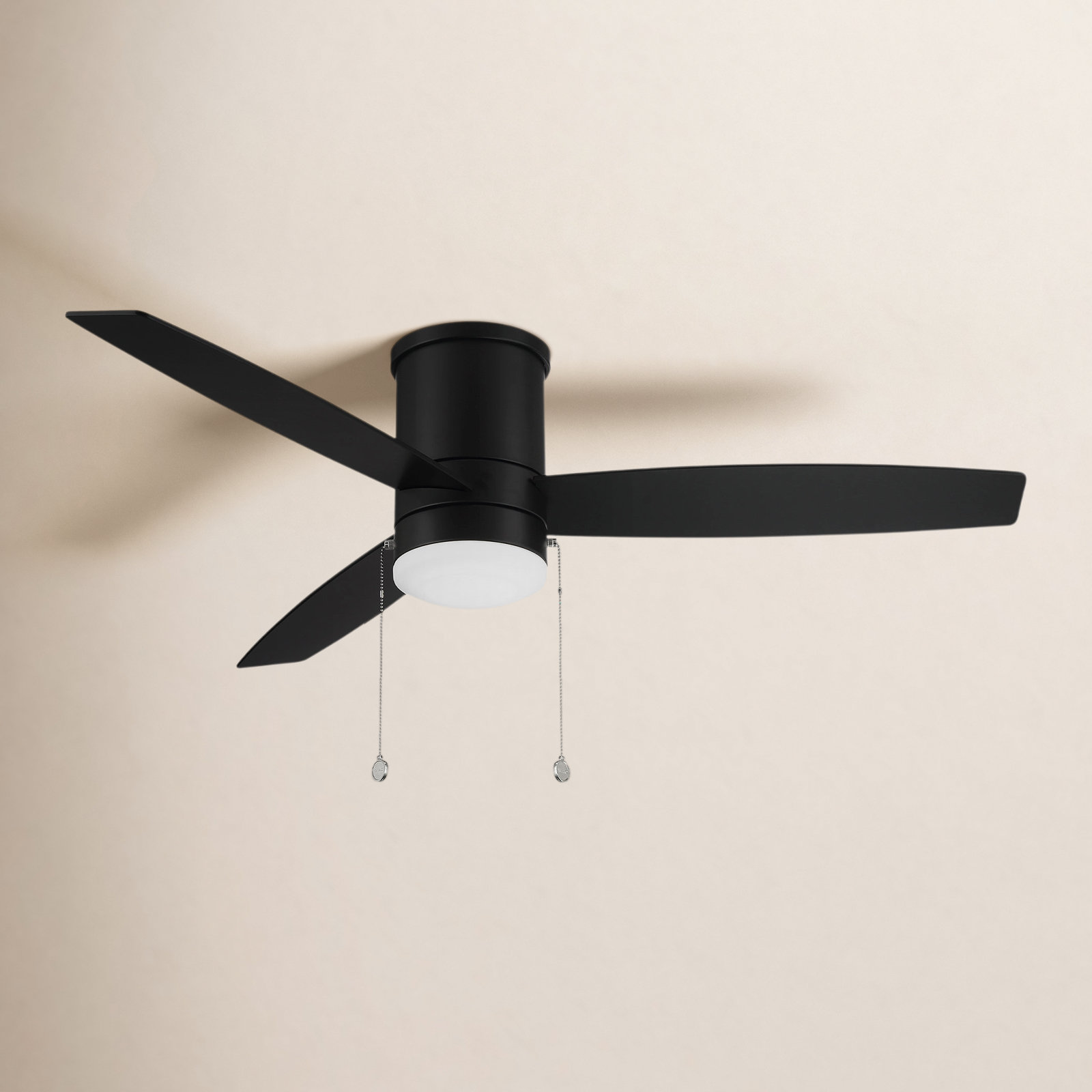 Atlantis 52" Ceiling Fan with LED Light Kit, Matte Black