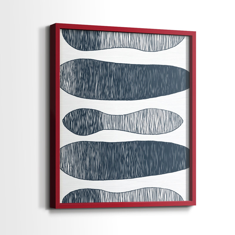"ABSTRACT Series DCC XXXVI" par J Paul, H 11 po x l 9 po, Rouge
