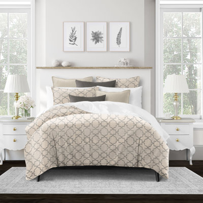 Ensemble de housse de couette en coton orange Parallel