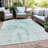 Machine Washable Indoor/Outdoor Xhevrie Teal Rug-1847926827