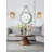 29.5" In On-Trend Hanging Round Mirror With Black Framed And With Rope Strap Contemporary Industrial Decor For Bathroom-381404839-381404857