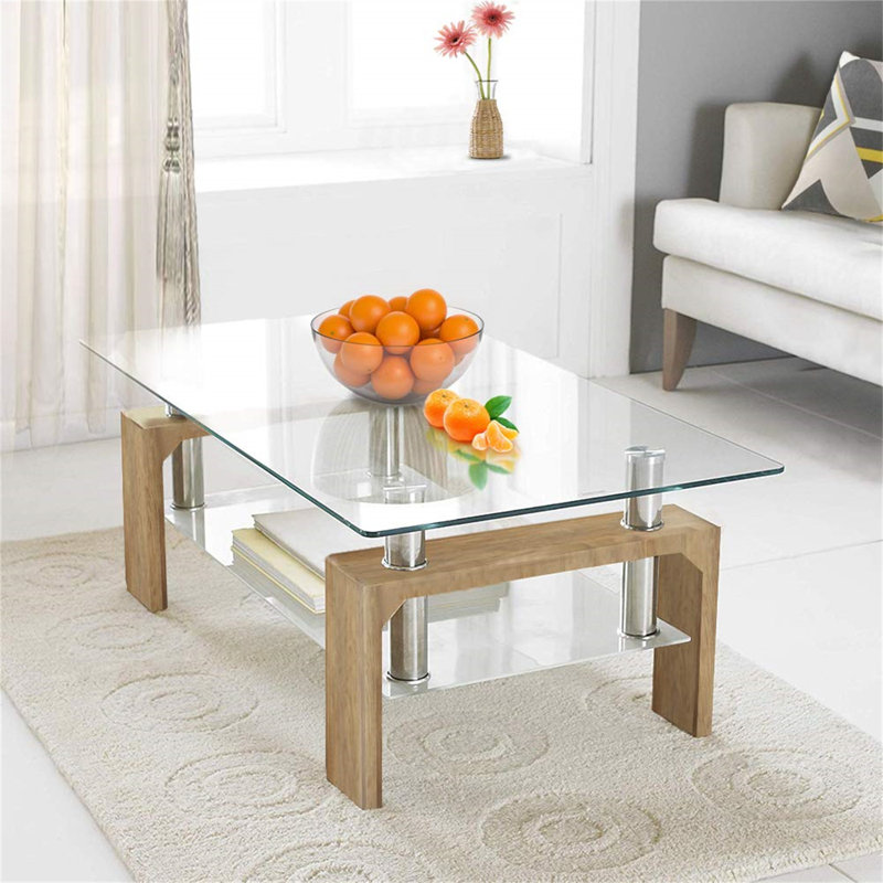 Modern Side Table With Lower Shelf Chrome And MDF Support Living Room Guest Reception Room Table Black, Brown