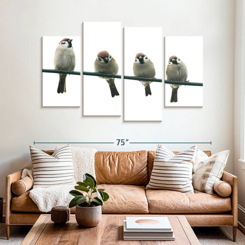 Petits oiseaux amies de Brampt, H 42 po x l 68 po