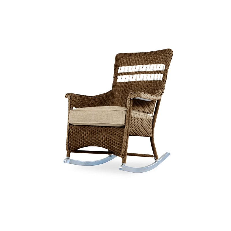 Nantucket Outdoor Rocker Chair, Loveboat Saffron, Hickory