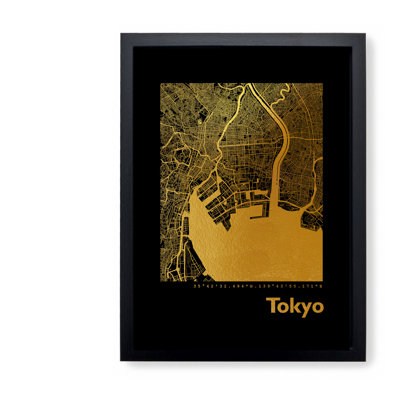 Tokyo Map - Single Picture Frame Print