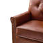 Chaise berçante pivotante en cuir véritable de 31 po avec dossier capitonné et garniture cloutée Stratton-577412386