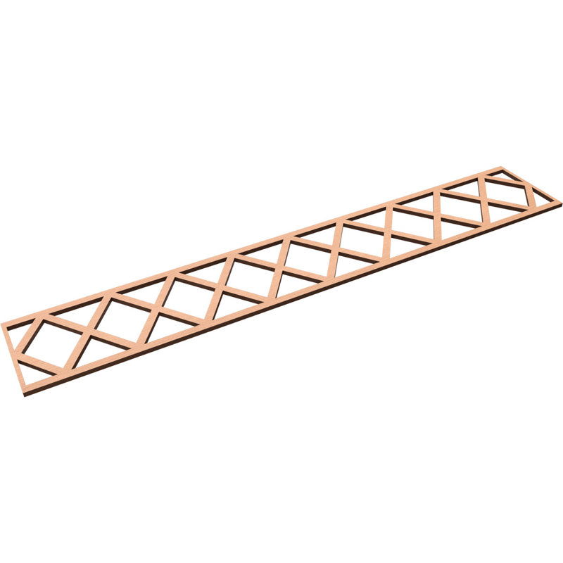 Moulure d'aulne Wolford l 46 5/8 po x H 8 po x T 3/8 po, H 8 po x l 46,625 po x P 0,375 po, Aulne