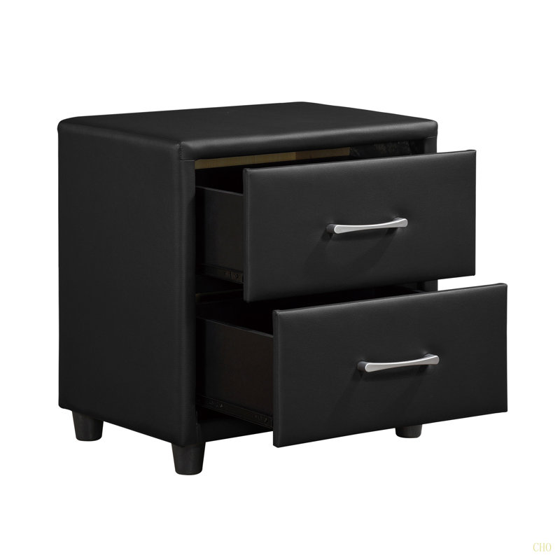 Contemporain durable en similicuir recouvrant la table de chevet 1pc
