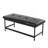 Bench in Black Metal and Faux Leather-283267865