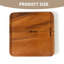 Assiettes carrées en noyer 8 po - Assiette de service en bois naturel-99131498