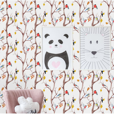Rouleau de papier peint autocollant Athos Birds and Branches