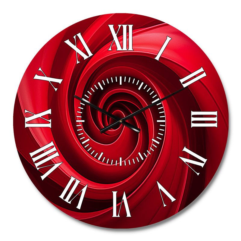 Horloge murale Red Spiral, Médium
