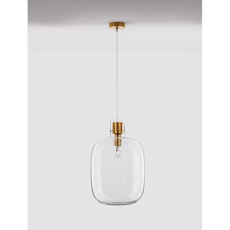 1 - Light Brass Gold Pendant