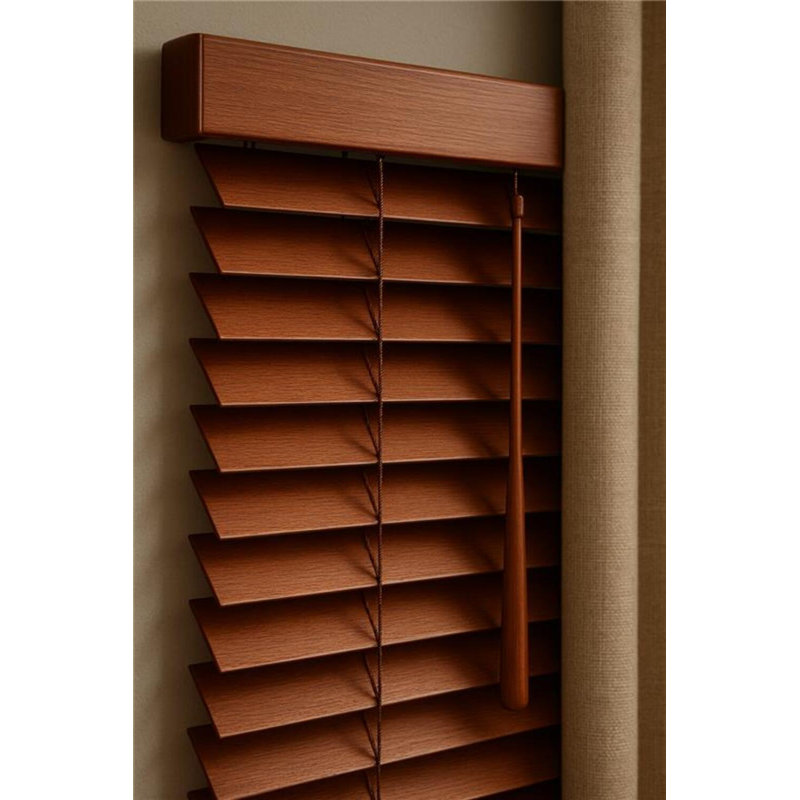 PVC Room Darkening Venetian Blind, Walnut, 213 cm L x 150 cm W