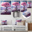 Fleur de cerisier majestueux dans un lac de montagne - Art mural cerisier en fleurs-803134468-803134525
