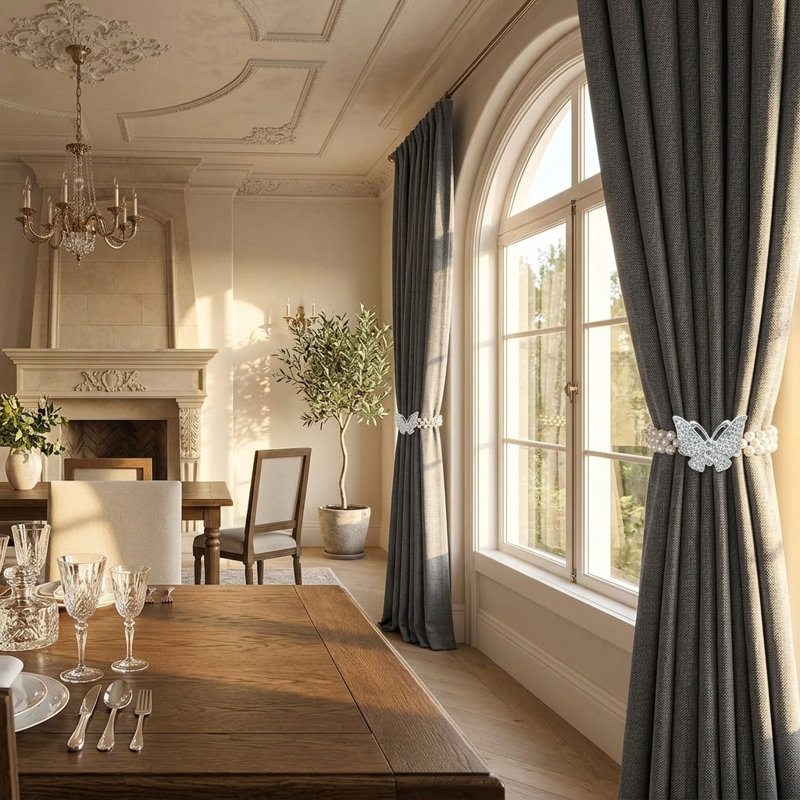 Natural Plastic / Acrylic Curtain Holdback/Tieback