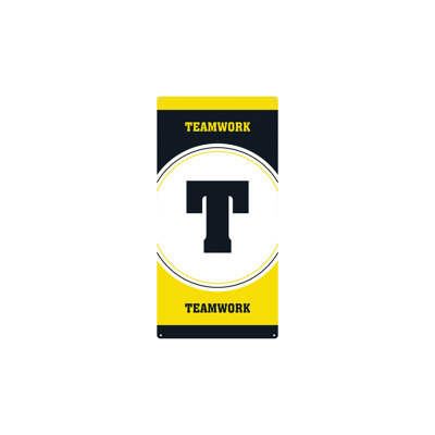 AmTab - ABannerT-T-1836-EC - Acronym Banner - Traditional - T Teamwork - 18"W x 36"L