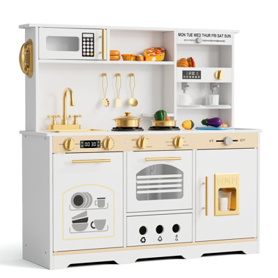 Play Kitchen Set, Wooden Play Kitchen