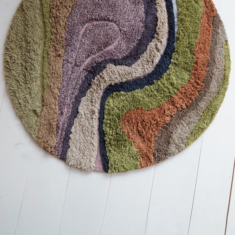 Cotton Abstract Indoor / Outdoor Rug