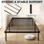 HOMCOM 3ft Single Bed Frame with Underbed Storage, No Box Spring Needed