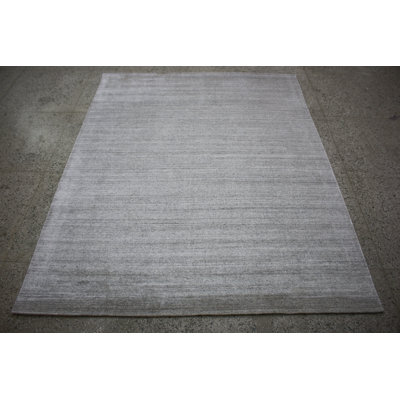 Beige Area Rug | Wool & Bamboo Silk Handloom Rug