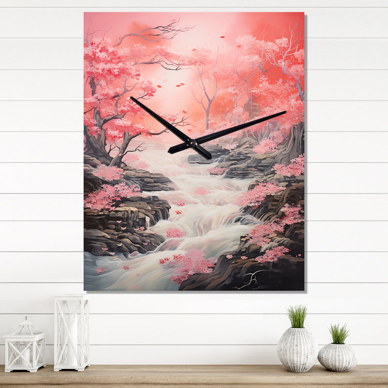 Bithia - Forest River Wall Clock Oversized, Medium